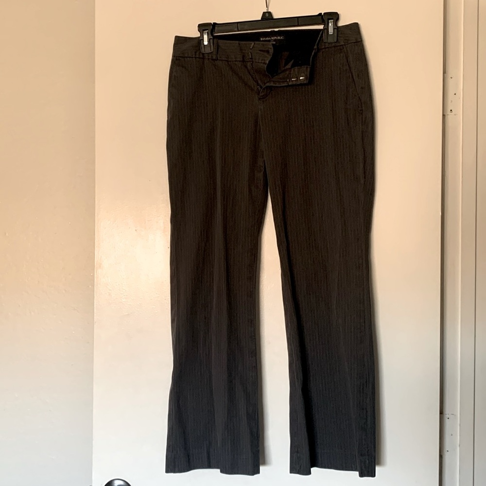 Gray Pinstripe Dress Pants